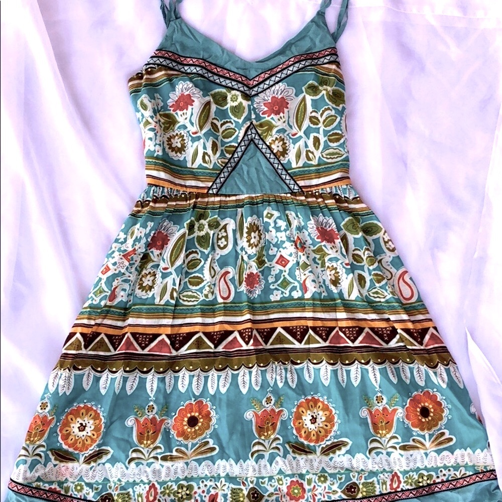 Flying Monkey empire waist print dress size  XS